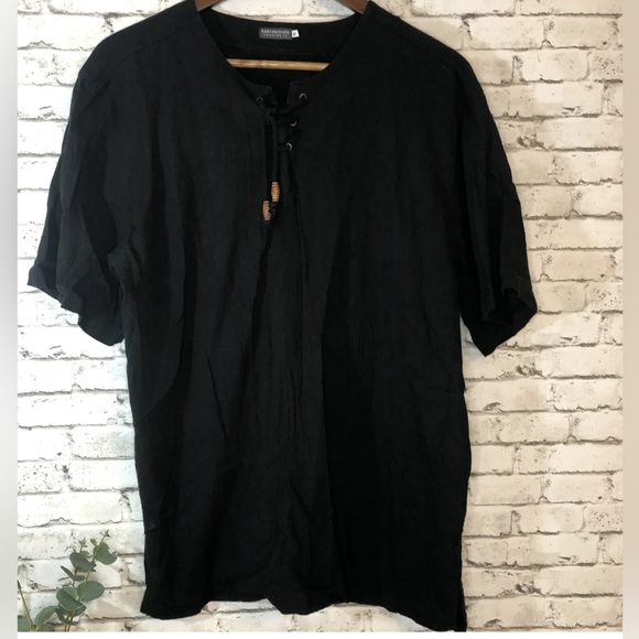 Earthbound Trading Black Top Wood Ties Womens M - Picture 1 of 3